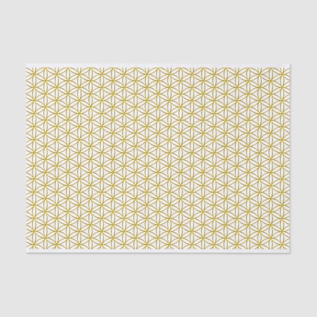 Flower of Life - gold pattern + your backgr. Tissue Paper (Front)