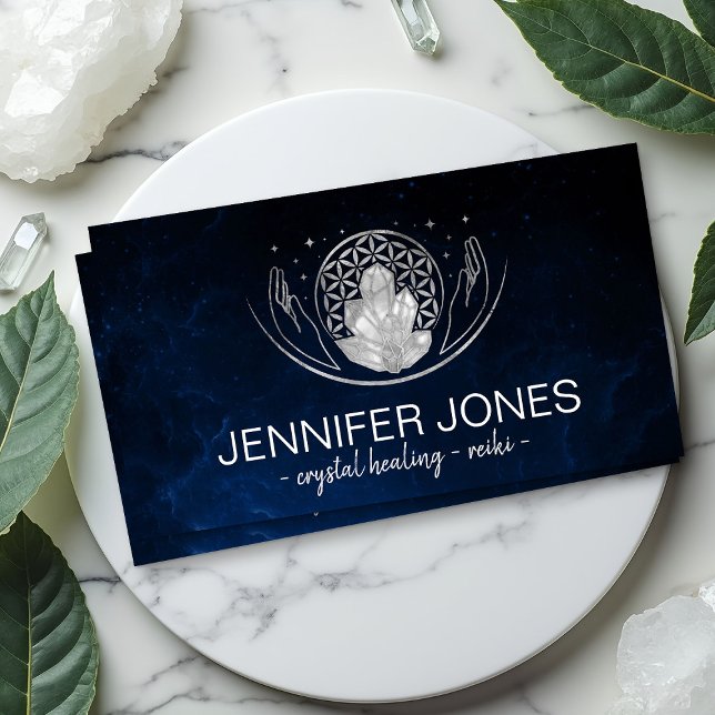 Flower of life - Healing Crystals Business Card (Creator Uploaded)