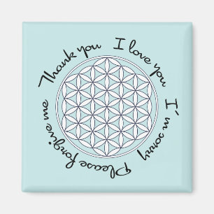 Flower of Life Ho'oponopono Magnet