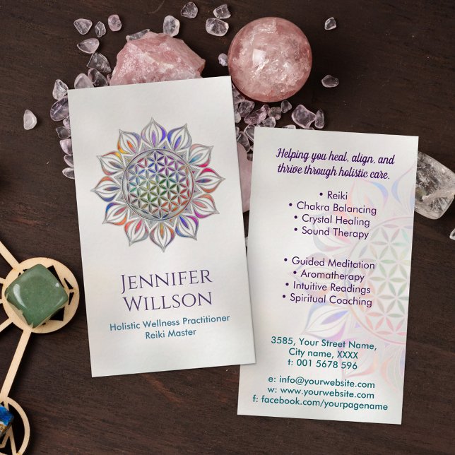 Flower of life in lotus business card (Creator Uploaded)