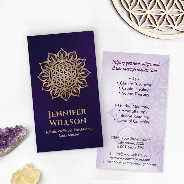 Flower of life in lotus business card (Creator Uploaded)
