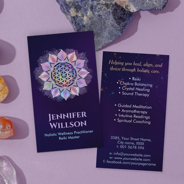 Flower of life in lotus business card (Creator Uploaded)