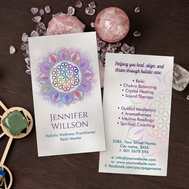 Flower of life in lotus business card (Creator Uploaded)