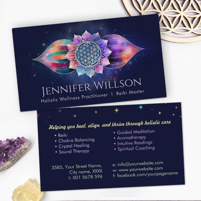 Flower of life in lotus business card (Creator Uploaded)