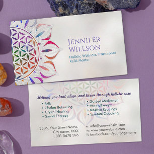 Flower of life in lotus business card