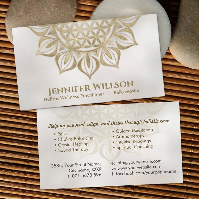 Flower of life in lotus business card (Creator Uploaded)