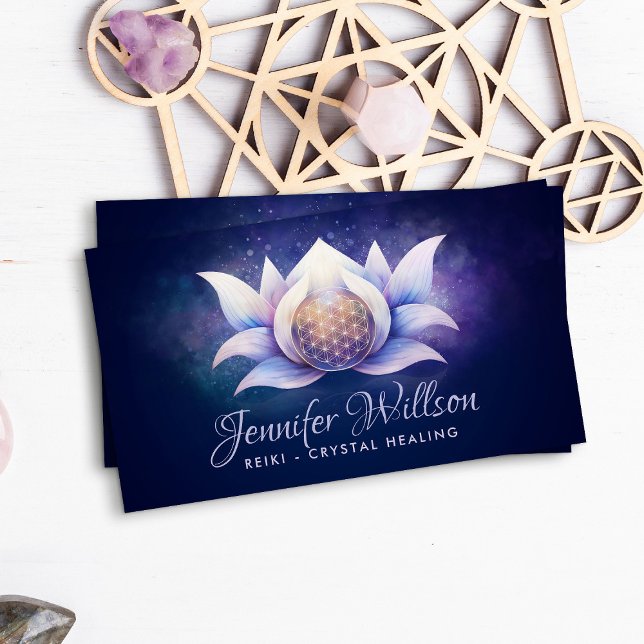 Flower of life in lotus flower - Cosmic Flow Business Card (Creator Uploaded)