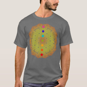 Flower of life in orange T-Shirt