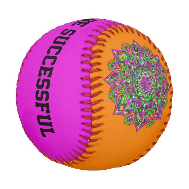 Flower Of Life - Indian Mandala 1 Baseball (Angled)