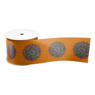 Flower Of Life - Indian Mandala 1 Satin Ribbon