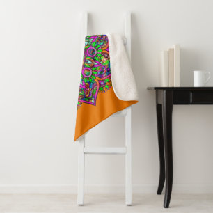 Flower Of Life - Indian Mandala 1 Sherpa Blanket