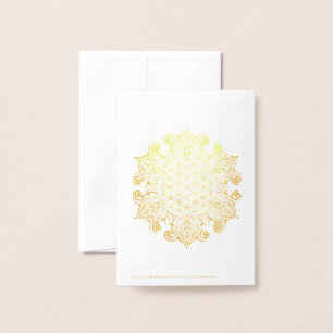 Flower Of Life - Indian Mandala 2 Foil Card