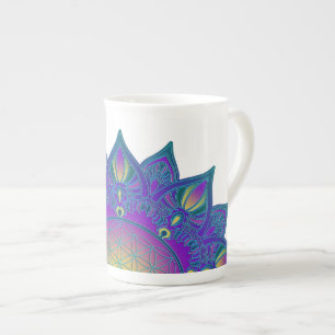 Flower Of Life - Indian Mandala 3 Bone China Mug
