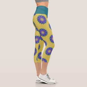 Flower Of Life - Indian Mandala 3 Capri Leggings