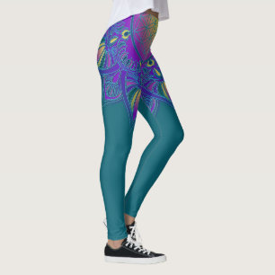 Flower Of Life - Indian Mandala 3 Leggings