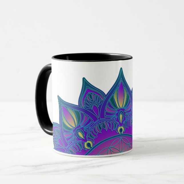 Flower Of Life - Indian Mandala 3 Mug (Front Left)