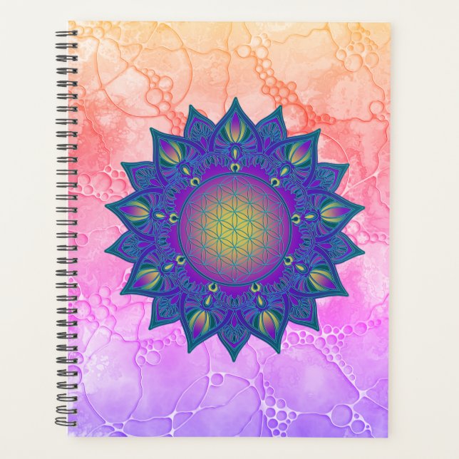 Flower Of Life - Indian Mandala 3 Planner (Front)