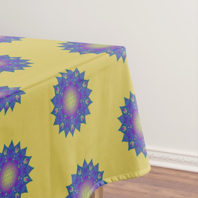 Flower Of Life - Indian Mandala 3 Tablecloth (In Situ)