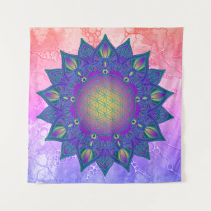 Flower Of Life - Indian Mandala 3 Tapestry
