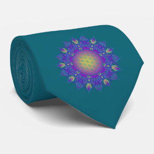 Flower Of Life - Indian Mandala 3 Tie