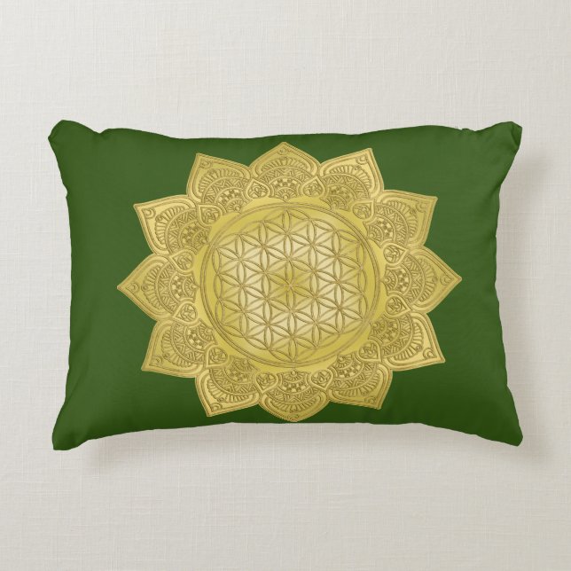 Flower Of Life - Indian Mandala 4 Decorative Cushion (Front)
