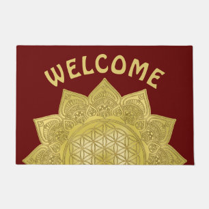 Flower Of Life - Indian Mandala 4 Doormat