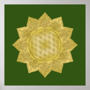 Flower Of Life - Indian Mandala 4 Poster