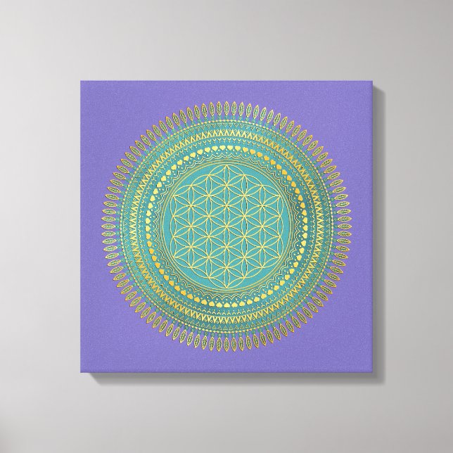 Flower Of Life - Indigenous Mandala 1 Canvas Print (Front)
