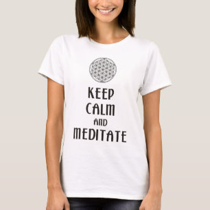 Flower of Life - KEEP CALM and MEDITATE T-Shirt