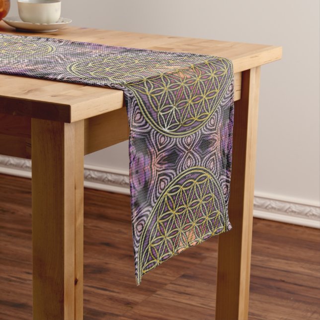 Flower Of Life - knitting seamless pattern V Long Table Runner (In Situ)