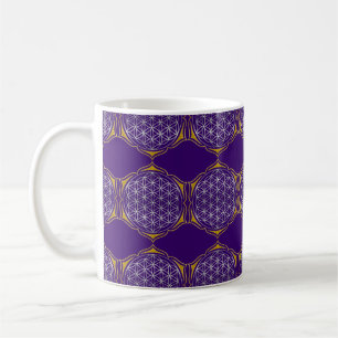 Flower Of Life - Lotus silver gold Coffee Mug