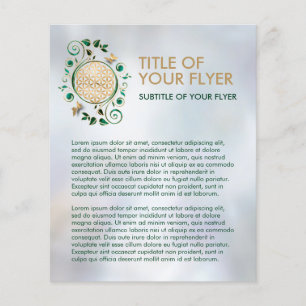 Flower of Life  - Malachite Swirl and Butterflies Flyer