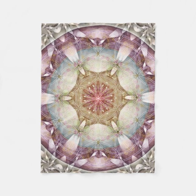 Flower of LIfe Mandala 13 Fleece Blanket (Front)