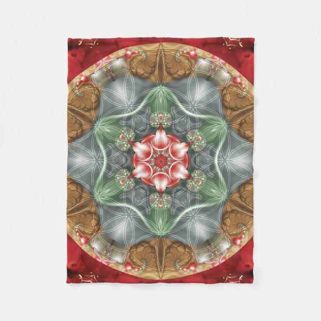 Flower of LIfe Mandala 2 Fleece Blanket (Front)