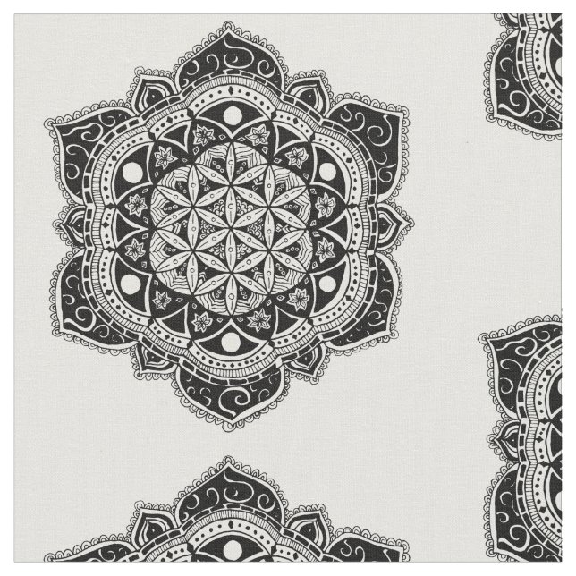 Flower of life Mandala Fabric (Close Up)