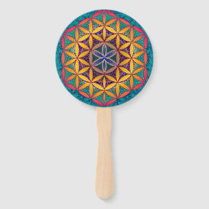 Flower of Life Mandala Hand Fan