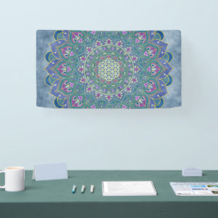Flower Of Life - Mandala India Style 1 Banner