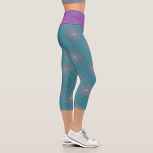 Flower Of Life - Mandala India Style 1 Capri Leggings