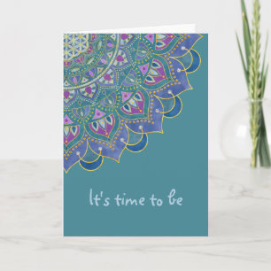 Flower Of Life - Mandala India Style 1 Card