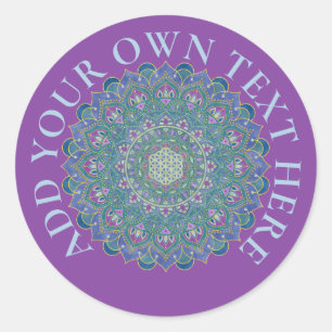 Flower Of Life - Mandala India Style 1 Classic Round Sticker