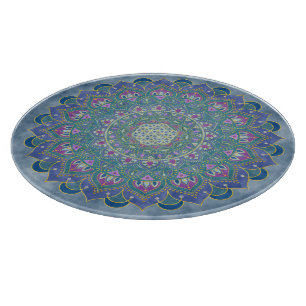 Flower Of Life - Mandala India Style 1 Cutting Board