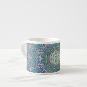Flower Of Life - Mandala India Style 1 Espresso Cup