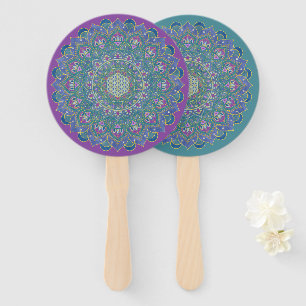 Flower Of Life - Mandala India Style 1 Hand Fan