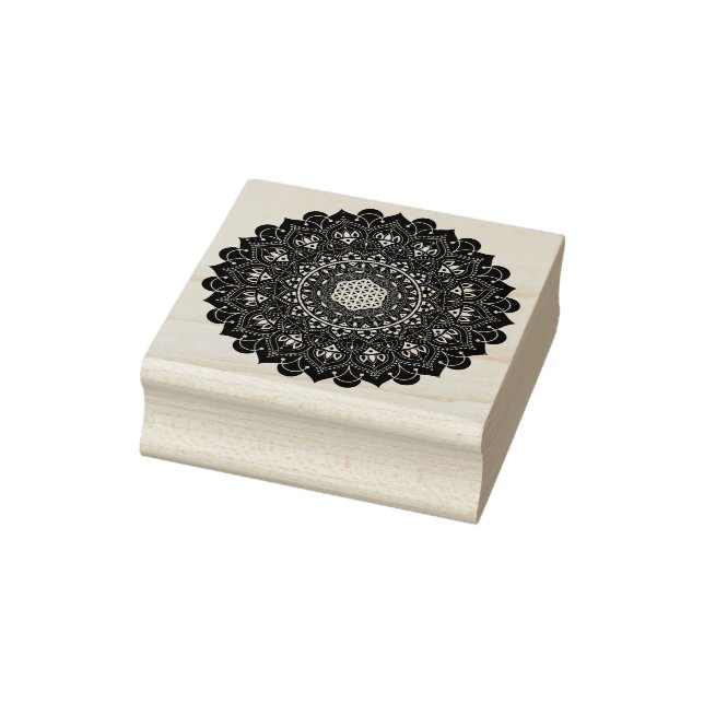 Flower Of Life - Mandala India Style 1 Rubber Stamp (Stamp)