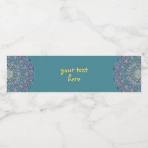 Flower Of Life - Mandala India Style 1 Water Bottle Label