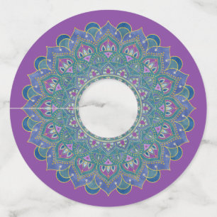 Flower Of Life - Mandala India Style 1 Wine Glass Tag
