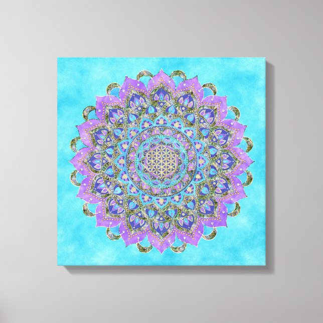 Flower Of Life - Mandala India Style 2 Canvas Print (Front)