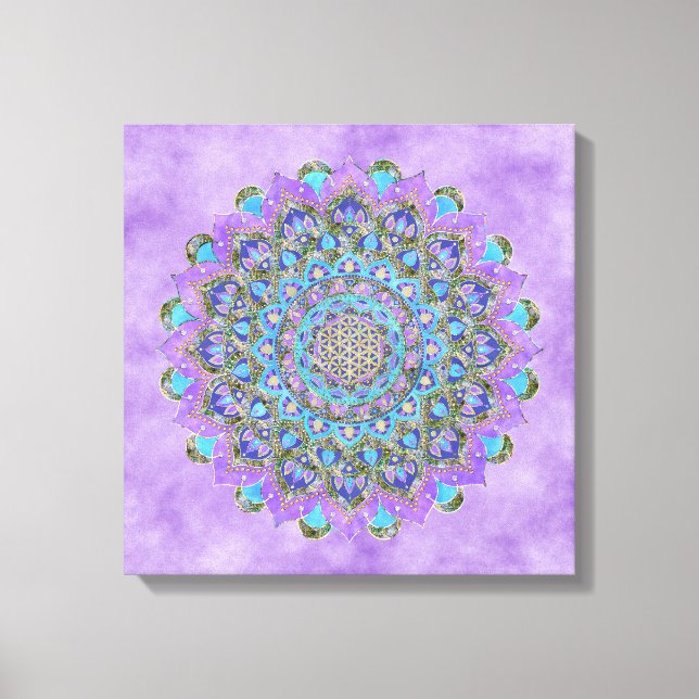 Flower Of Life - Mandala India Style 2 Canvas Print (Front)