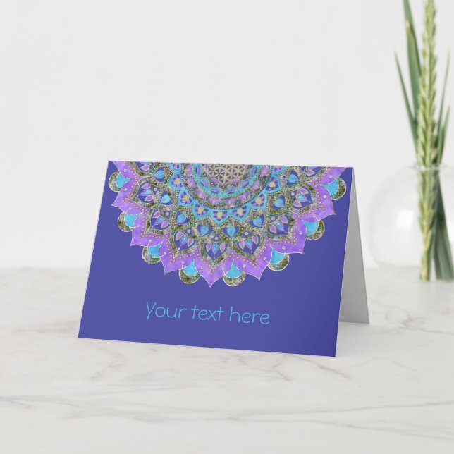 Flower Of Life - Mandala India Style 2 Card (Front)
