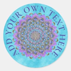 Flower Of Life - Mandala India Style 2 Classic Round Sticker